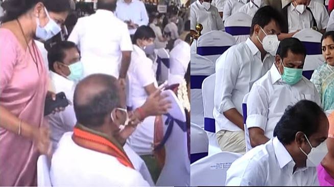 பின்வரிசையில் அமரவைக்கப்பட்டாரா எடப்பாடி பழனிசாமி? - உண்மையில் நடந்தது என்ன?