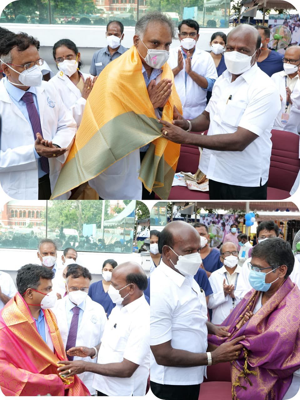 “துப்பாக்கியால் சுட்டு முகம் சிதைந்த காவலரைக் காப்பாற்றிய அரசு மருத்துவர்கள்” : அமைச்சர் மா.சு பாராட்டு!