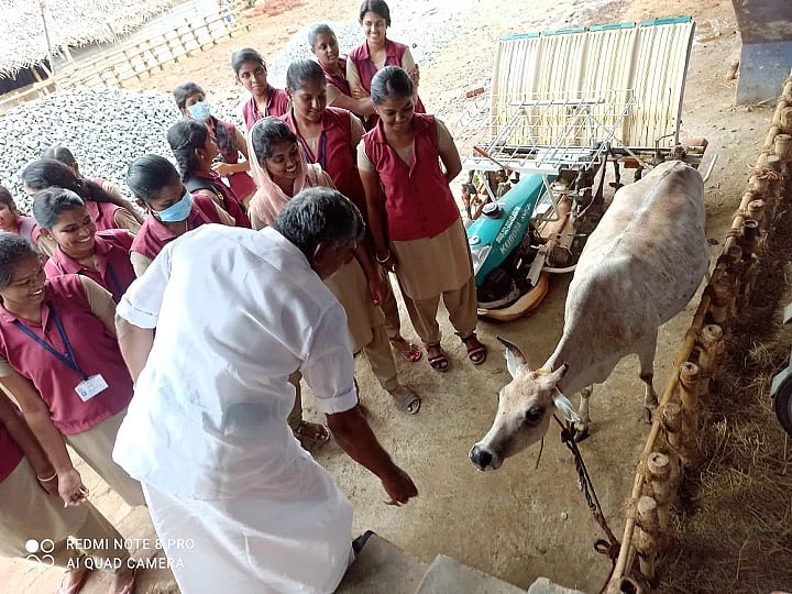 வேளாண் கல்லூரி மாணவிகளுக்கு இயற்கை விவசாயம் குறித்து பாடம் எடுத்த தி.மு.க MLA... குவியும் பாராட்டு!