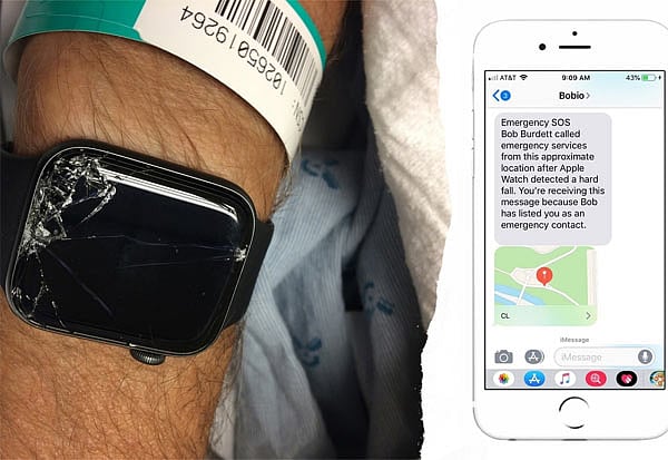 விபத்தில் சிக்கி மயக்கமடைந்தவரின் உயிரைக் காப்பாற்றிய ஆப்பிள் வாட்ச்... நடந்தது என்ன?