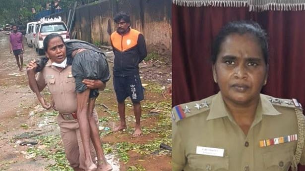 “தோளில் தூக்கிச் சென்று மருத்துவமனையில் சேர்க்க உதவிய போலிஸ் இன்ஸ்பெக்டர்” : யார் இந்த ராஜேஸ்வரி?