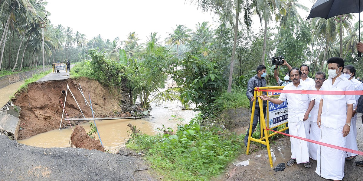 கனமழையால் பாதிக்கப்பட்ட கன்னியாகுமரி... சேதமான பகுதிகளில் ஆய்வு செய்த முதலமைச்சர் மு.க.ஸ்டாலின்! #Album
