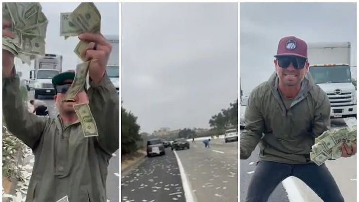 கலிபோர்னியா சாலையில் கொட்டிக்கிடந்த பணம்.. அள்ளிச்சென்ற மக்கள்: நடந்தது என்ன?