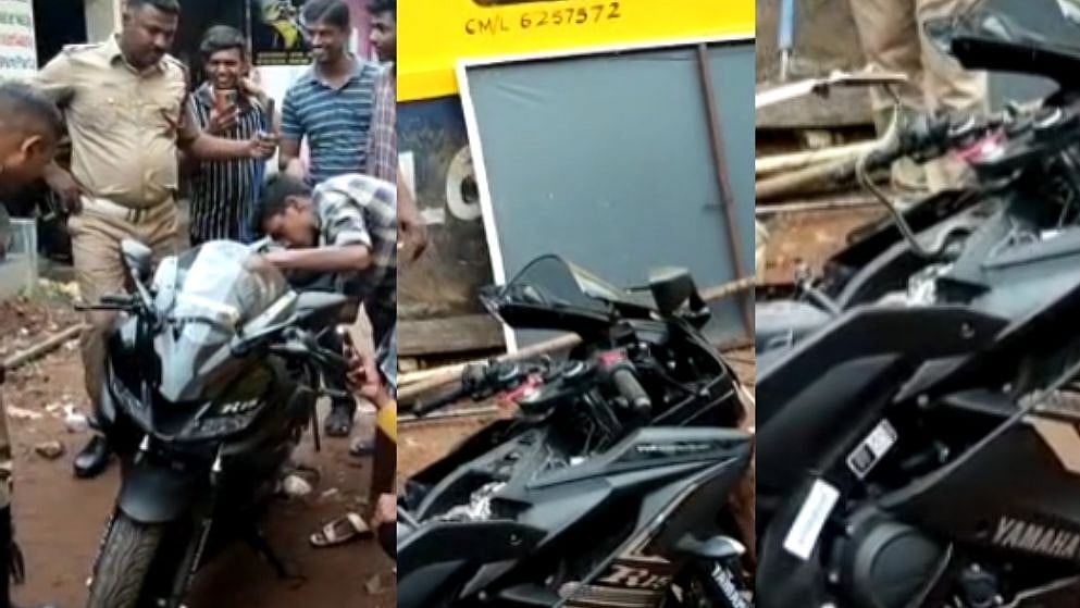 எஞ்சினில் குடைச்சல்; ஷாக்கான மெக்கானிக்; R15ல் குடியிருந்த பாம்பு பிடிபட்டது எப்படி? தென்காசியில்பரபரப்பு