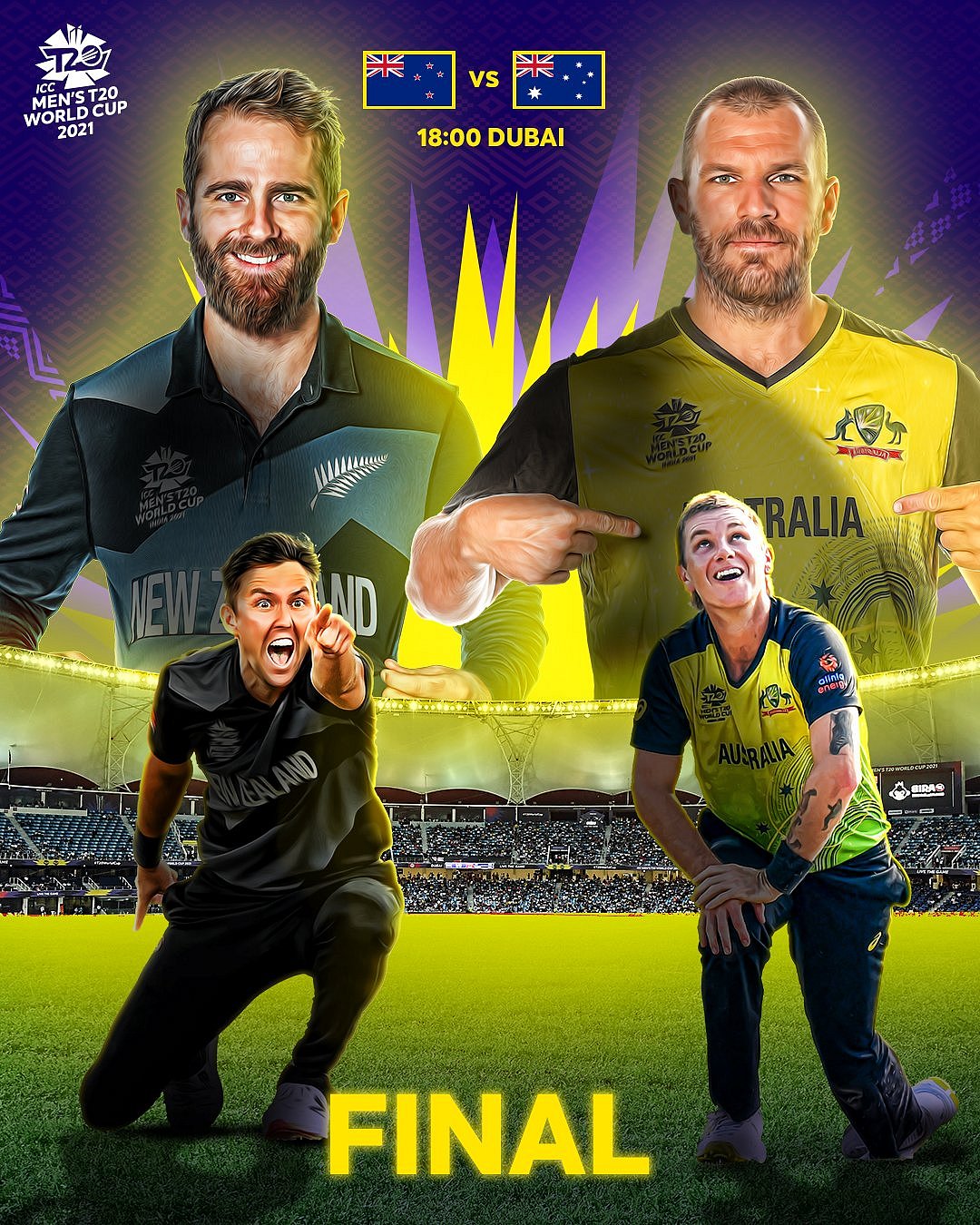 #T20WC: முதல் முறையாக உலகக்கோப்பையை வெல்லும் முனைப்போடு முட்டி மோதும் ஆஸி.,- நியுசி., - வெற்றி யாருக்கு?