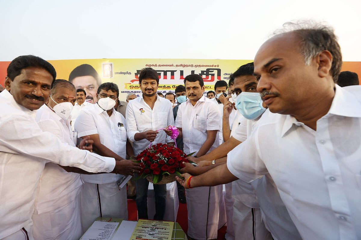 “மாநகராட்சி தேர்தலில் திமுக நூறு சதவிகித வெற்றியைப் பெற ஓயாமல் பணியாற்றுங்கள்”: உதயநிதி ஸ்டாலின் பேச்சு! 