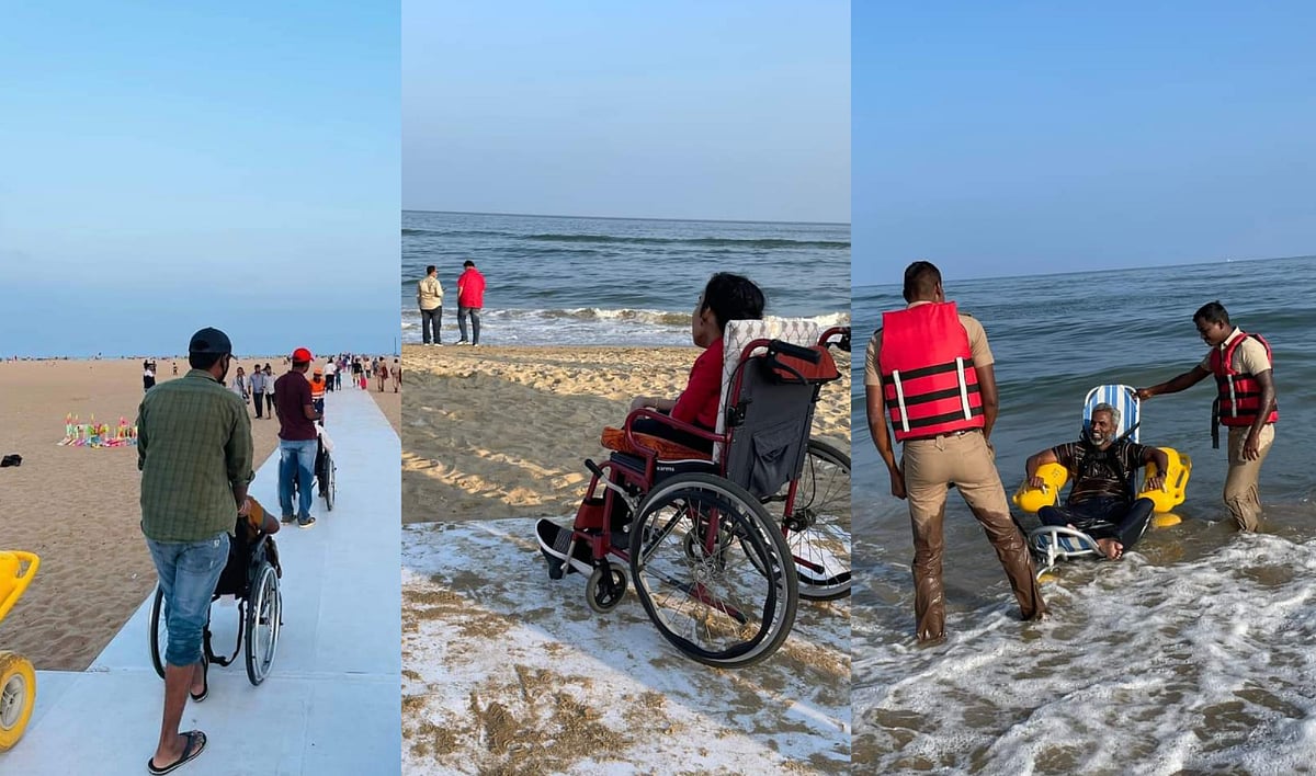 மெரினாவில் நிரந்தரமாக்கப்படுகிறதா மாற்றுத்திறனாளிகளுக்கான தனிப்பாதை? - ககன்தீப் சிங் பேடி முக்கிய தகவல்!