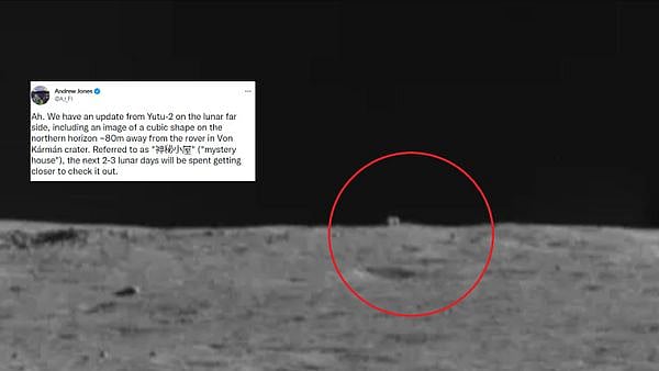 நிலவின் மறுபக்கத்தில் Cube வடிவ மர்மப்பொருள்... படம் பிடித்த Yutu-2 ரோவர்!