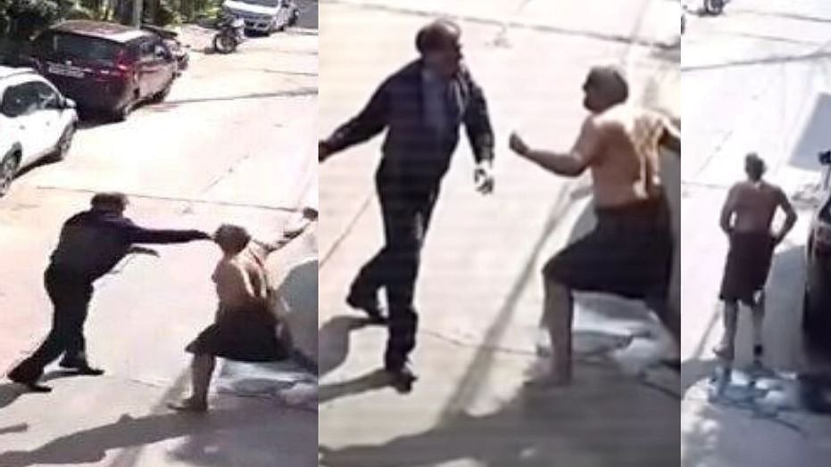 தூசிக்கு போரா? துண்டு அவிழ்ந்தும் சண்டையை நிறுத்தாத DSP.. இந்தூரில் பரபரப்பு; வைரலாகும் CCTV வீடியோ