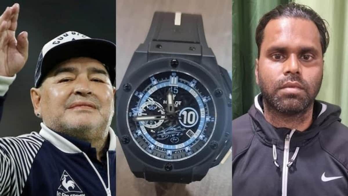 துபாயில் திருடப்பட்ட  மாரடோனாவின் கைக்கடிகாரம்.. இந்தியாவில் மீட்ட போலிஸ்: நடந்தது என்ன?