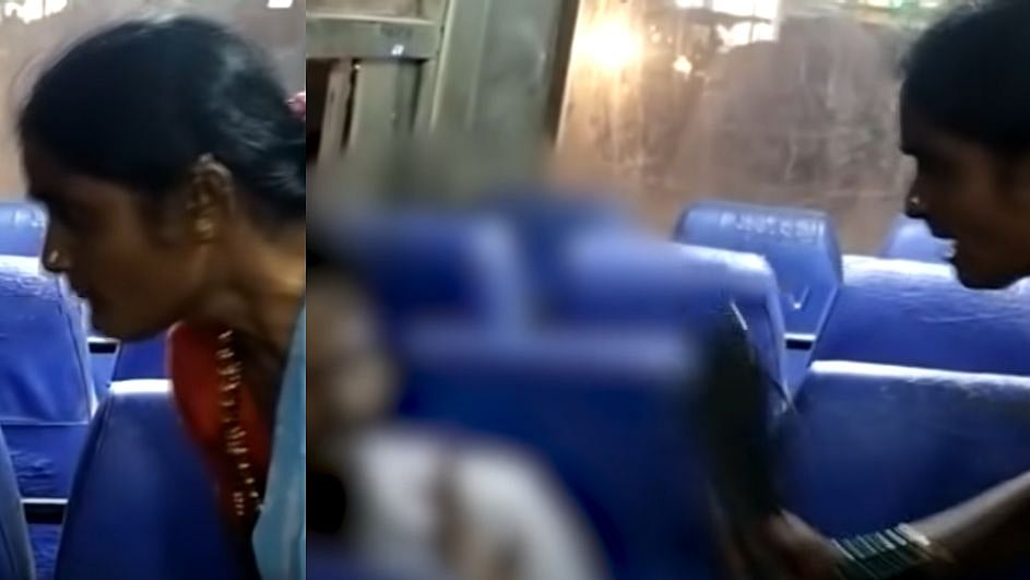 ஓடும் பேருந்தில் அத்துமீறிய வாலிபர்.. செருப்பை கழட்டி - தக்கபாடம் புகட்டிய பெண் !