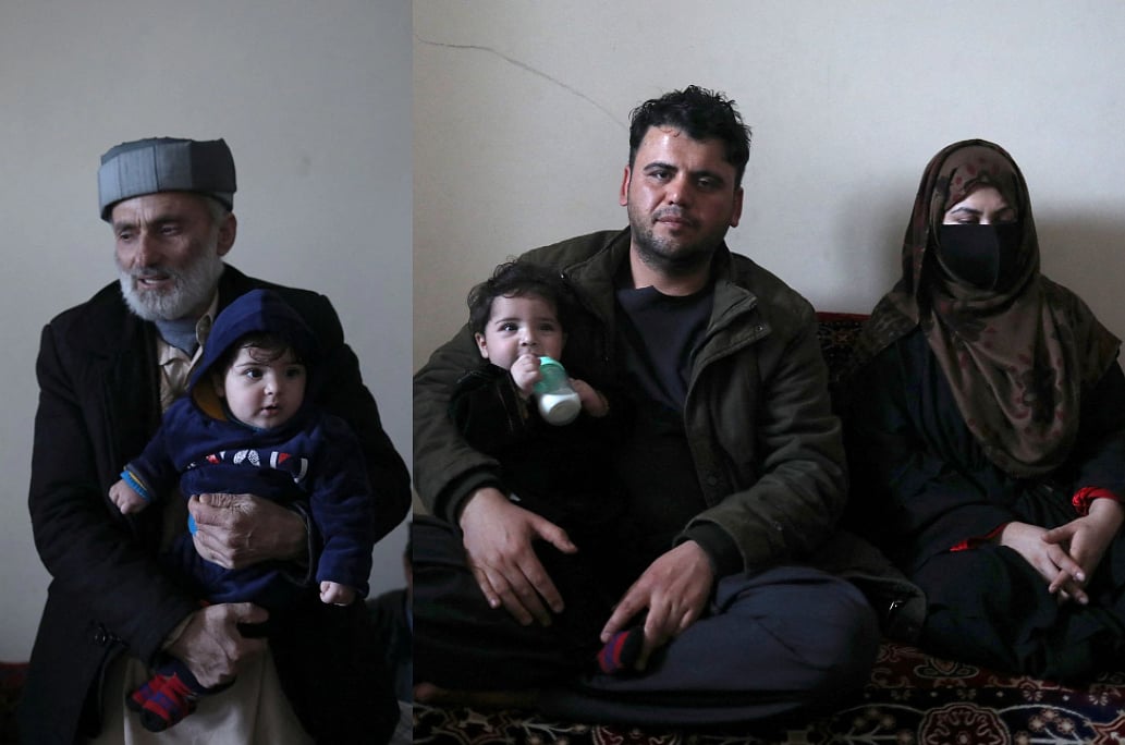 <div class="paragraphs"><p>இடது: தாத்தவுடன் குழந்தை</p><p>வலது: டாக்ஸி டிரைவருடன் குழந்தை</p></div>