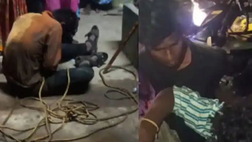 ஆட்டோவை திருட முயன்ற கும்பல்.. தர்மஅடி கொடுத்து போலிஸிடம் ஒப்படைத்த கிராம மக்கள்!