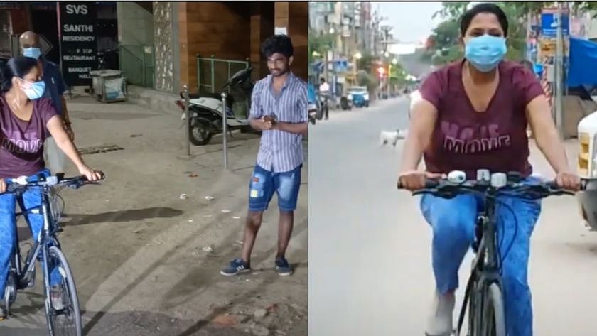 ஊரடங்கு கட்டுப்பாடுகளை சைக்கிளில் சென்று ஆய்வு செய்த கலெக்டர்.. பொதுமக்கள் பாராட்டு!