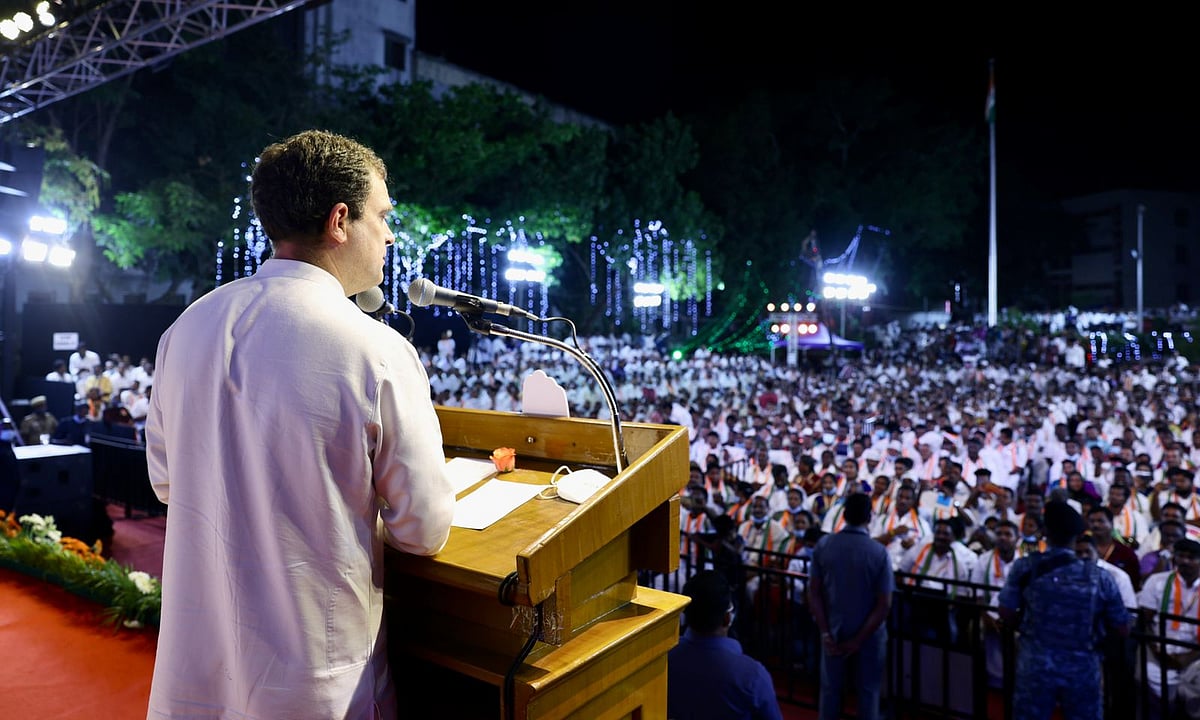 “தமிழ்நாட்டில் தி.மு.க-வுடன் இணைந்து காங்கிரஸும் வளர்கிறது” : சத்தியமூர்த்தி பவனில் ராகுல் காந்தி பேச்சு!