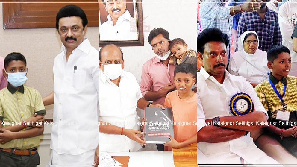 “முதல் பேட்டி முதல் அரசு வீடு வரை..” : மக்களின் மனம் உணர்ந்து அன்பு மாணவன் கலாமை கொண்டாடும் தி.மு.க அரசு!