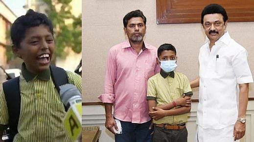 “முதல் பேட்டி முதல் அரசு வீடு வரை..” : மக்களின் மனம் உணர்ந்து அன்பு மாணவன் கலாமை கொண்டாடும் தி.மு.க அரசு!