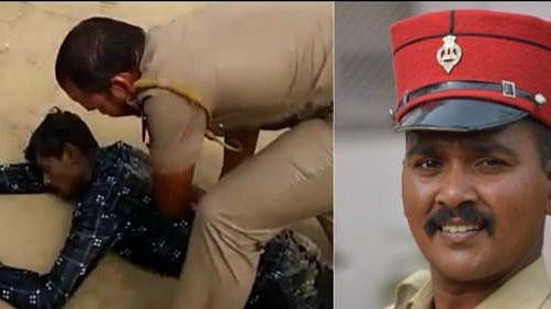 ராட்சத அலையில் இழுத்துச் செல்லப்பட்ட இளைஞர்.. துணிச்சலுடன் உயிரை காப்பாற்றிய போலிஸ் - குவியும் பாராட்டு!