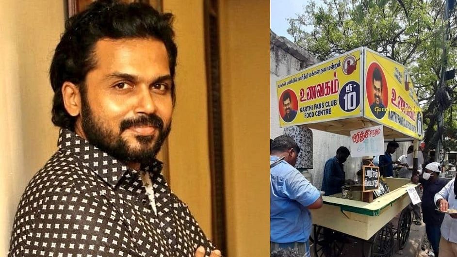 மக்கள் நலமன்றம் பெயரில் உணவு சேவை: நெகிழ்ச்சியடைய வைக்கும் நடிகர் கார்த்தி ரசிகர்களின் செயல் !