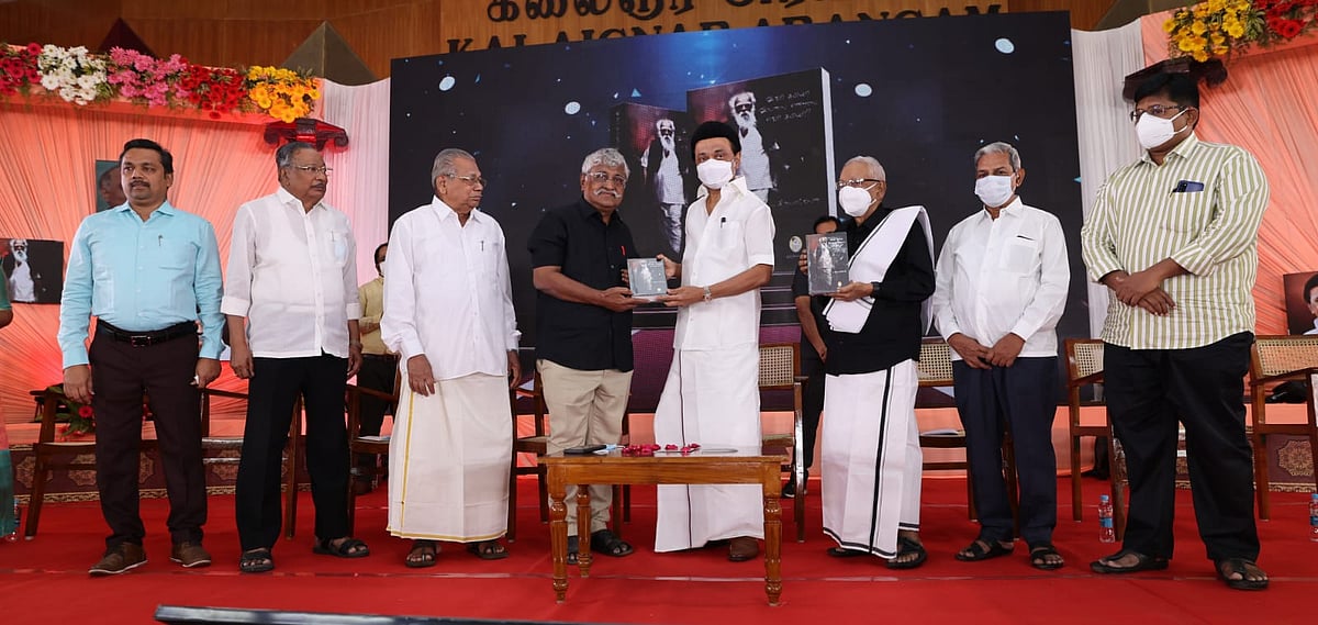 ”திரிபுவாதிகளுக்கான பதிலடிதான் திருமாவேலன் தீட்டியிருக்கும் நூல்” - முதலமைச்சர் மு.க.ஸ்டாலின் பேருரை!