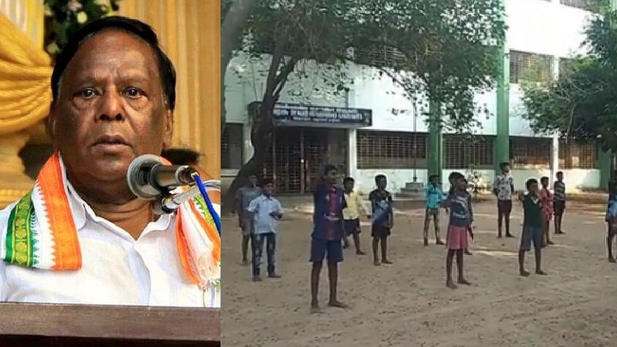 “பள்ளி சிறார்களுக்கு மதவெறி முழக்கத்தை சொல்லிக்கொடுக்கும் RSS கும்பல்” : நாராயணசாமி கடும் கண்டனம்!