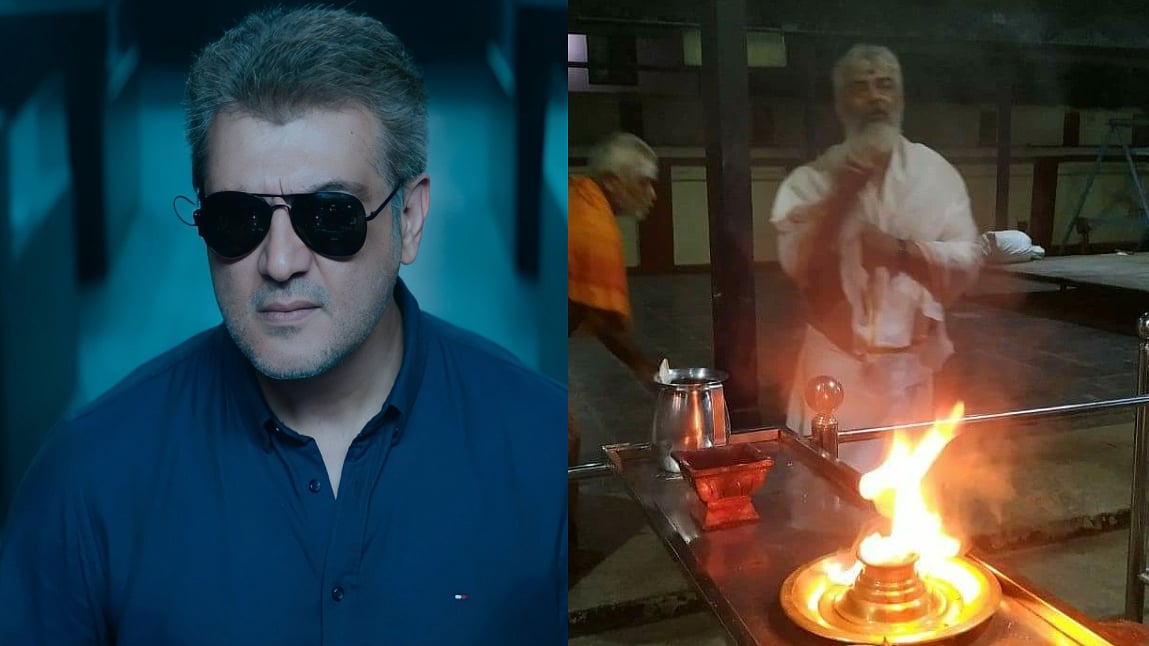 குருவாயூர் கோவிலில் சாமி தரிசனம் செய்த அஜித்... இணையத்தில் வைரலாகும் புகைப்படங்கள்! #5in1_Cinema