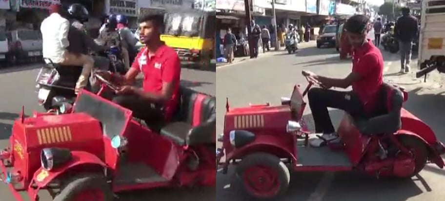 ஊரடங்கில் உதித்த உதிரிபாக கார்; வியந்து பார்க்கும் நீலகிரி மக்கள்; அசத்தும் ஊட்டி இளைஞன்!