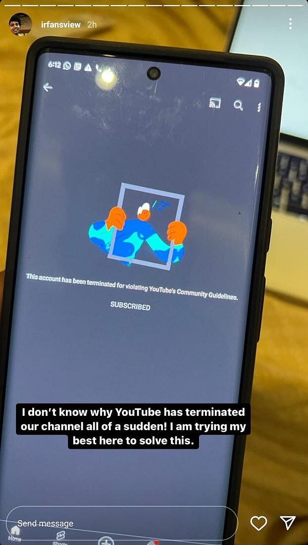 பிரபல யூடியூபரின் Irfan's view சேனல் முடக்கம்? - உணவுப் பிரியர்கள் அதிர்ச்சி - காரணம் என்ன?
