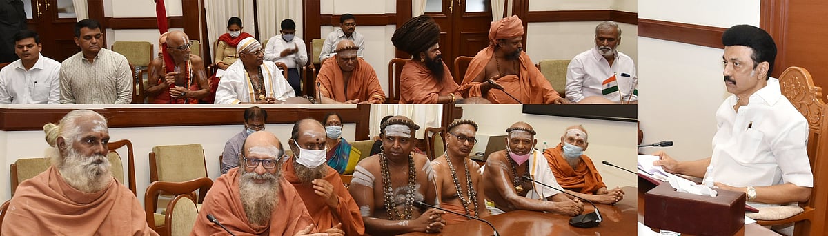 “முதல்வர் மு.க.ஸ்டாலின் அரசு ஆன்மிக அரசு..” : தி.மு.க அரசை பாராட்டி புகழாரம் சூட்டிய ஆதீனங்கள் !