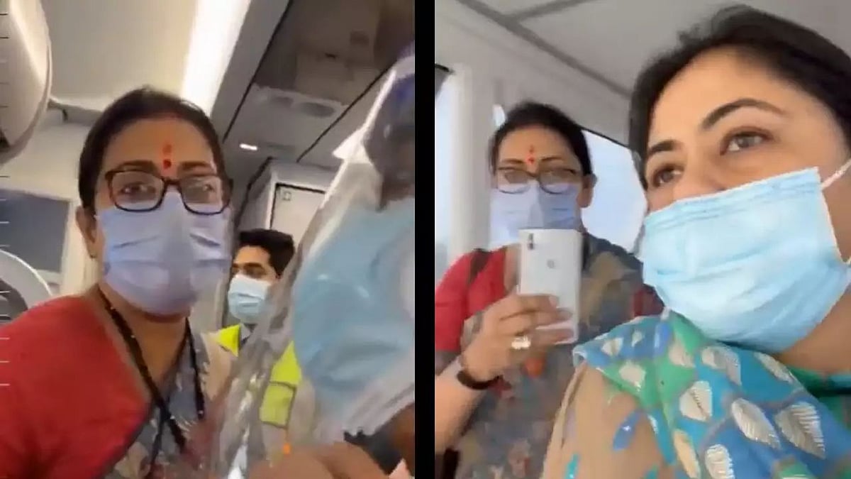 ’எரிபொருள் விலை உயர்வுக்கு காரணம் என்ன?’.. விமான பயணத்தில் ஸ்மிருதி இரானியிடம் கேள்வி கேட்ட பெண்!