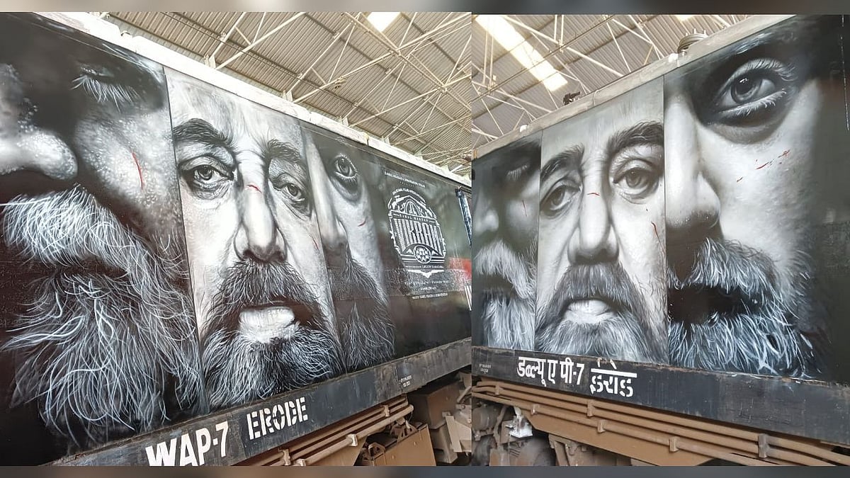 “ஆரம்பிக்கலாங்களா..?” - ‘விக்ரம்’ ஃபர்ஸ்ட் லுக்.. ரயிலில் ஸ்டிக்கர் ஒட்டி அசத்தல் : வைரலாகும் வீடியோ!