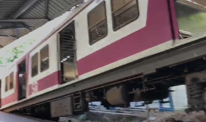 சென்னையில் கட்டுப்பாட்டை இழந்து நடைமேடையில் ஏறிய மின்சார ரயில்.. கடற்கரை ரயில் நிலையத்தில் பரபரப்பு!