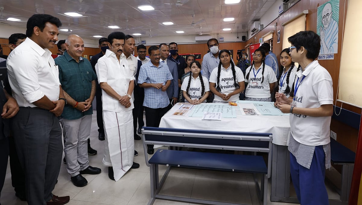 ”தமிழ்நாட்டிலும் மாதிரி பள்ளி அமைக்கப்படும்” - டெல்லி பள்ளியில் முதல்வர் மு.க.ஸ்டாலினை வரவேற்ற மாணவர்கள்!