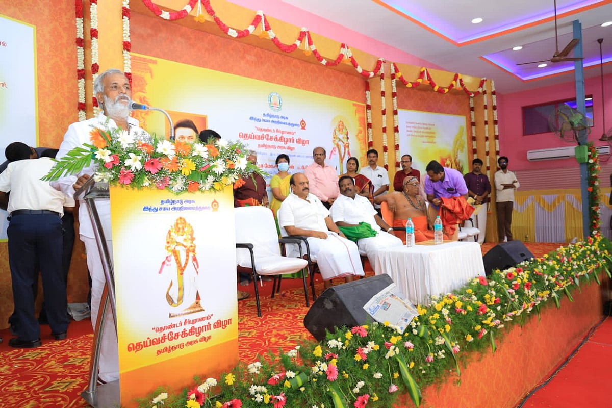 “ஆத்திகர்களும், நாத்திகர்களும் உருவாக்கிய ஆட்சிதான் திராவிட மாடல் ஆட்சி” : அமைச்சர் சேகர்பாபு பேச்சு !