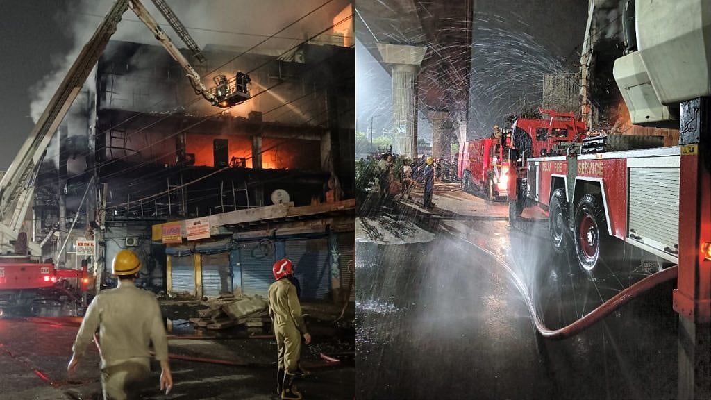 வணிக வளாக தீ விபத்தில் உடல் கருகி 27 பேர் பலி.. டெல்லியில் கோர சம்பவம் - மீட்புப் பணி படங்கள்! 