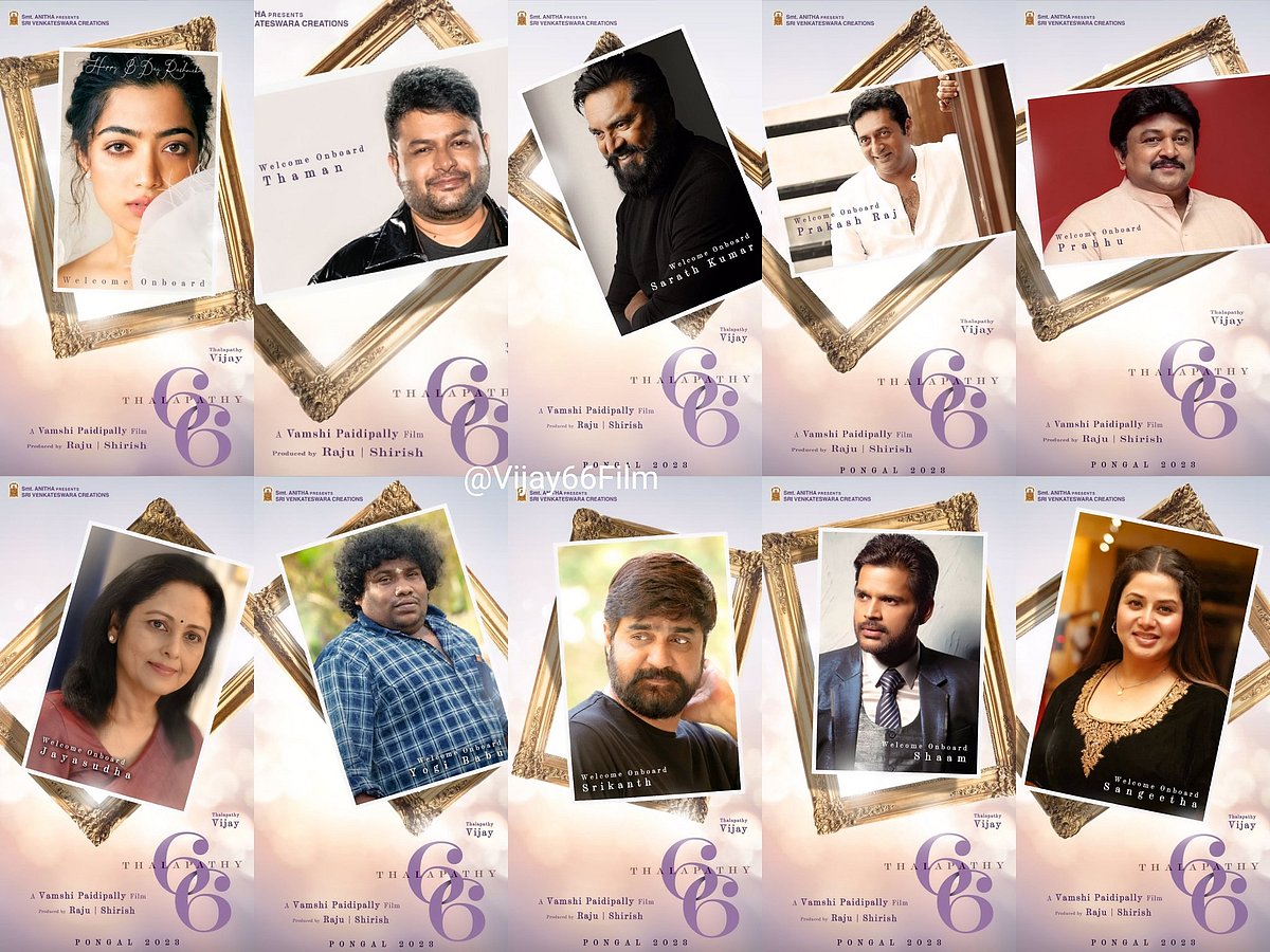 ‘தளபதி 66’ படத்தில் இணைந்த மேலும் 4 பிரபல நடிகர்கள் - அதிகாரபூர்வ பட்டியல் இதோ ! #Vijay66CastList