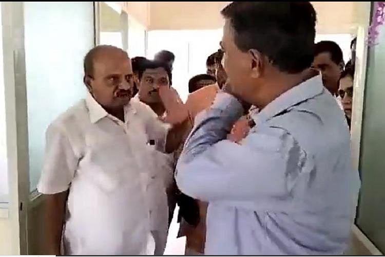 கல்லூரி முதல்வரின் கன்னத்தில் அறைந்த MLA.. ஆய்வு செய்தபோது அத்துமீறல்!