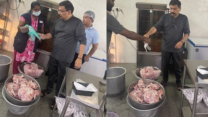 பிரபல பிரியாணி கடையில் 50 கிலோ கெட்டுப்போன இறைச்சி..  சமையல் கூடத்திற்கு 'சீல்' வைத்த அதிகாரிகள்!