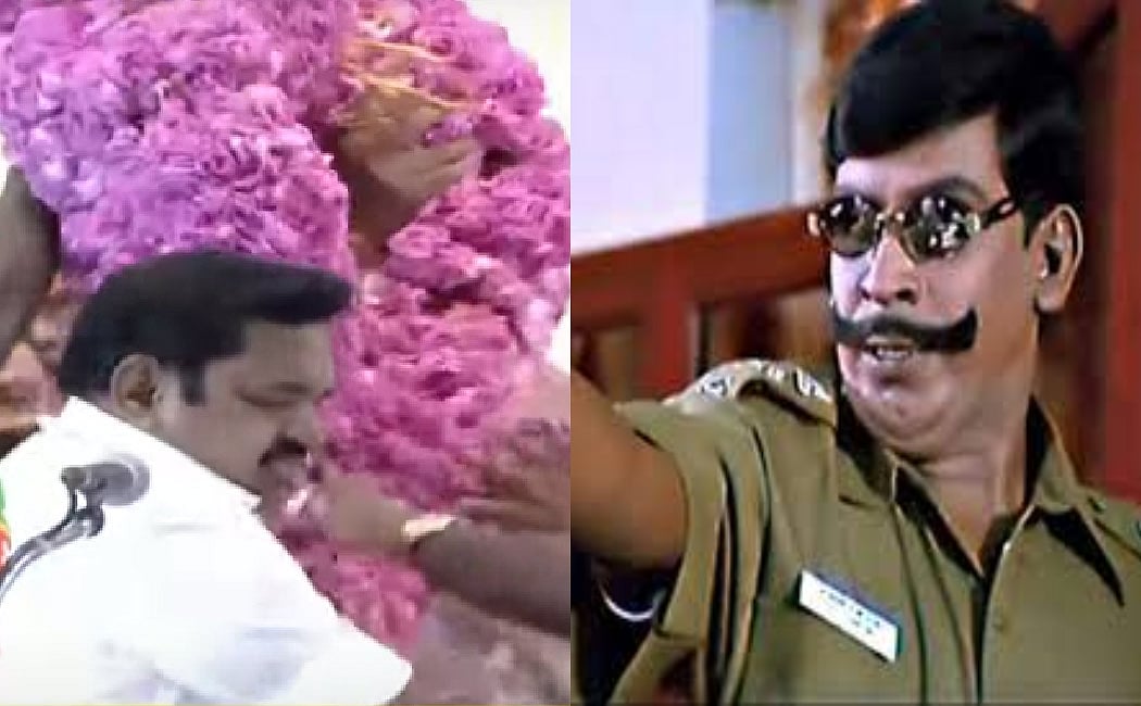 ”பன்னீர்” ரோஜா மாலை போட்ட நிர்வாகி : டெலக்ஸ் பாண்டியன்  நகைச்சுவையை நினைவுபடுத்திய எடப்பாடியின் செயல்