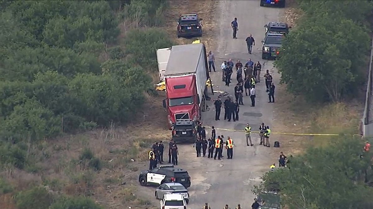 கண்டெய்னர் கதவை திறந்ததும் சரிந்து விழுந்த 46 உடல்கள்.. அமெரிக்காவையே அதிர்ச்சியில் ஆழ்த்திய கோர சம்பவம்!