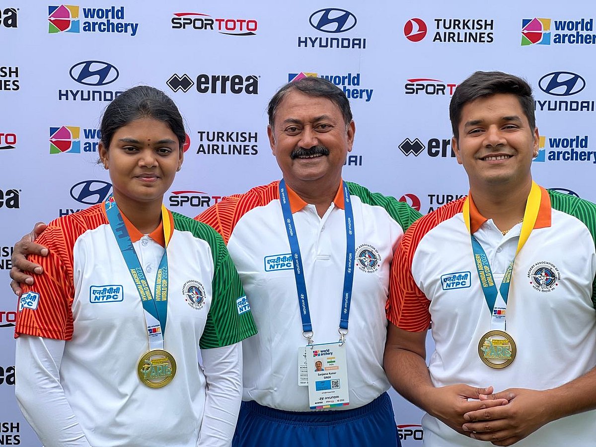 உலகக்கோப்பை வில்வித்தை தொடரில் ஜோதி சுரேகா - அபிஷேக் அசத்தல் : முதல்முறையாக தங்கம் வென்று இந்தியா சாதனை !