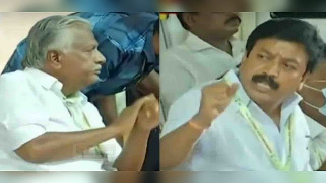 அதிமுக பொதுக்குழு மேடையில் வாக்குவாதத்தில் ஈடுபட்ட CV.சண்முகம் - KP.முனுசாமி : அதுக்குள்ள அடுத்த சண்டையா?