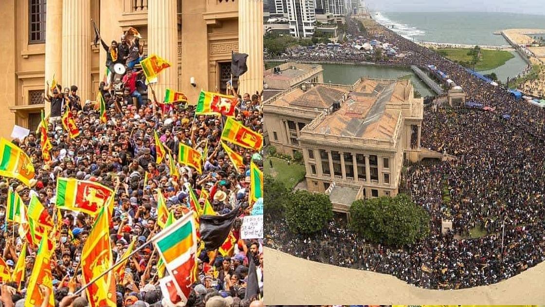 அதிபர் மாளிகையை கைப்பற்றிய போராட்டக்காரர்கள்.. மூட்டை முடிச்சுடன் நாட்டை விட்டு தப்பி ஓடுகிறாரா கோத்தபய? 