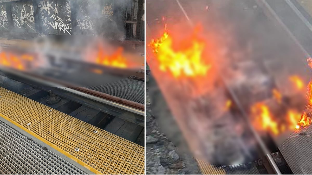 பற்றி எரிந்த இரயில் தண்டவாளம்.. இரயில்கள் ரத்து.. அவசர நிலையை அறிவித்த இங்கிலாந்து அரசு! - காரணம் என்ன?