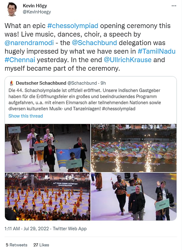 "சதுரங்கம்.. இந்தியாவில் எல்லா இடங்களிலும் இருக்கு" -ஆஹா ஓஹோ..என்று புகழ்ந்து தள்ளிய அயல்நாட்டு வீரர்கள்!