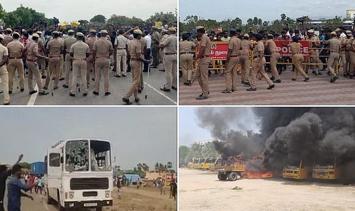 கள்ளக்குறிச்சி வன்முறை: காவல்துறை வாகனத்துக்கு தீ வைத்தவர், பள்ளி கட்டடத்தை இடித்தவர் அடுத்தடுத்து கைது!