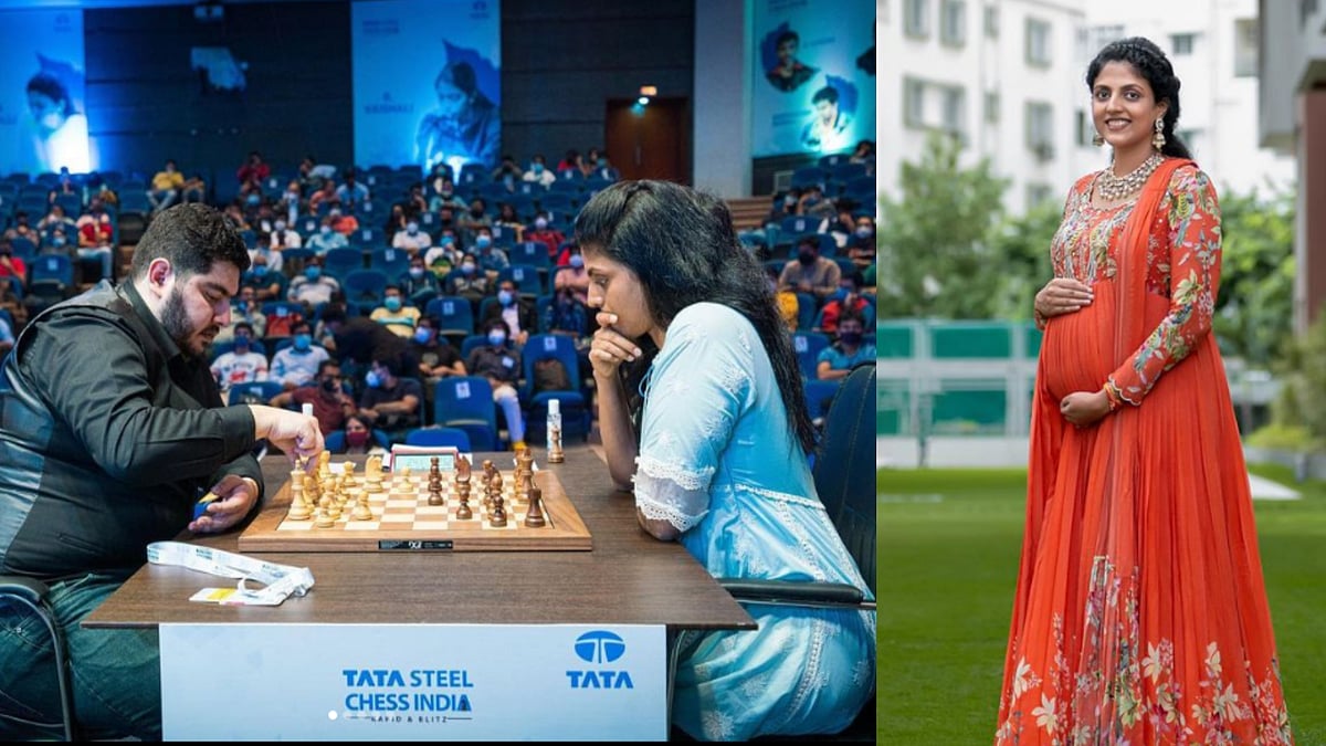 "தாய்மை தடையில்லை!" - நிறைமாத கர்ப்பிணியாக களத்தில் இறங்கும் Grand Master - யார் இந்த ஹரிகா துரோணவல்லி ?