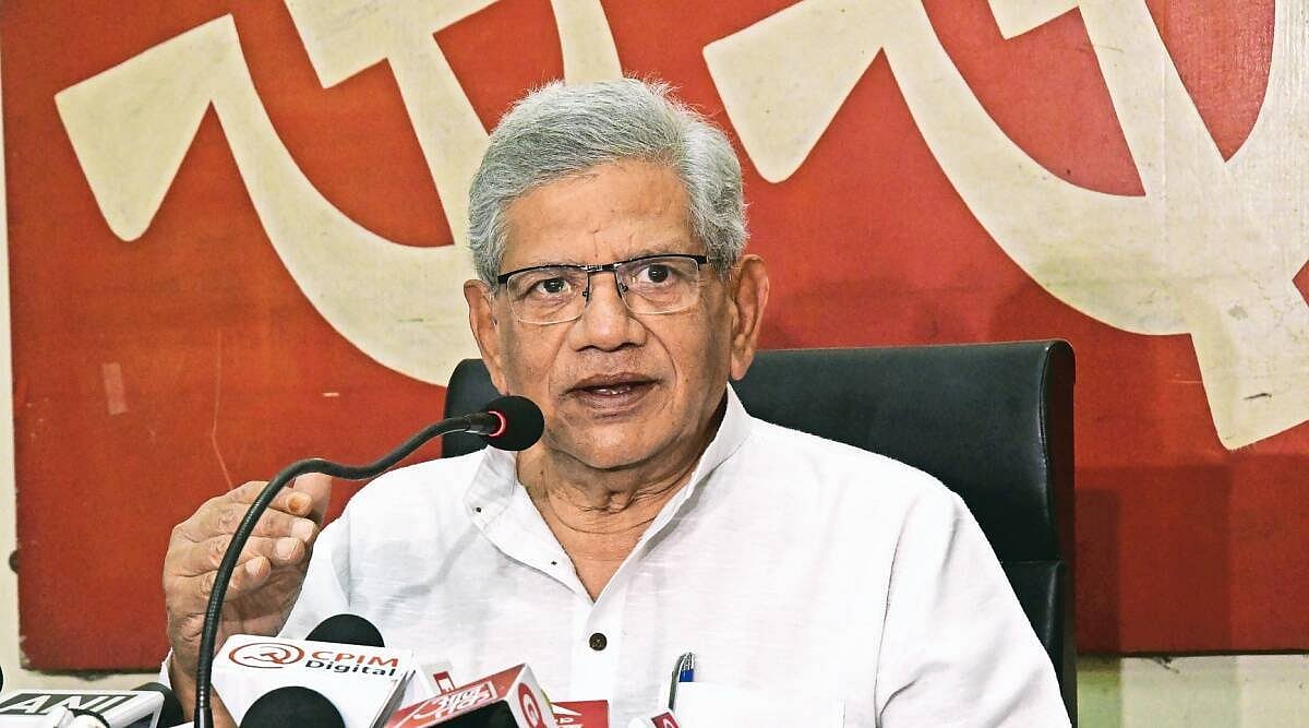 “வெளிநாட்டில் காந்தி.. இந்தியாவில் கோட்சேவா..” : பா.ஜ.க அரசை கடுமையாக விமர்சித்த யெச்சூரி !