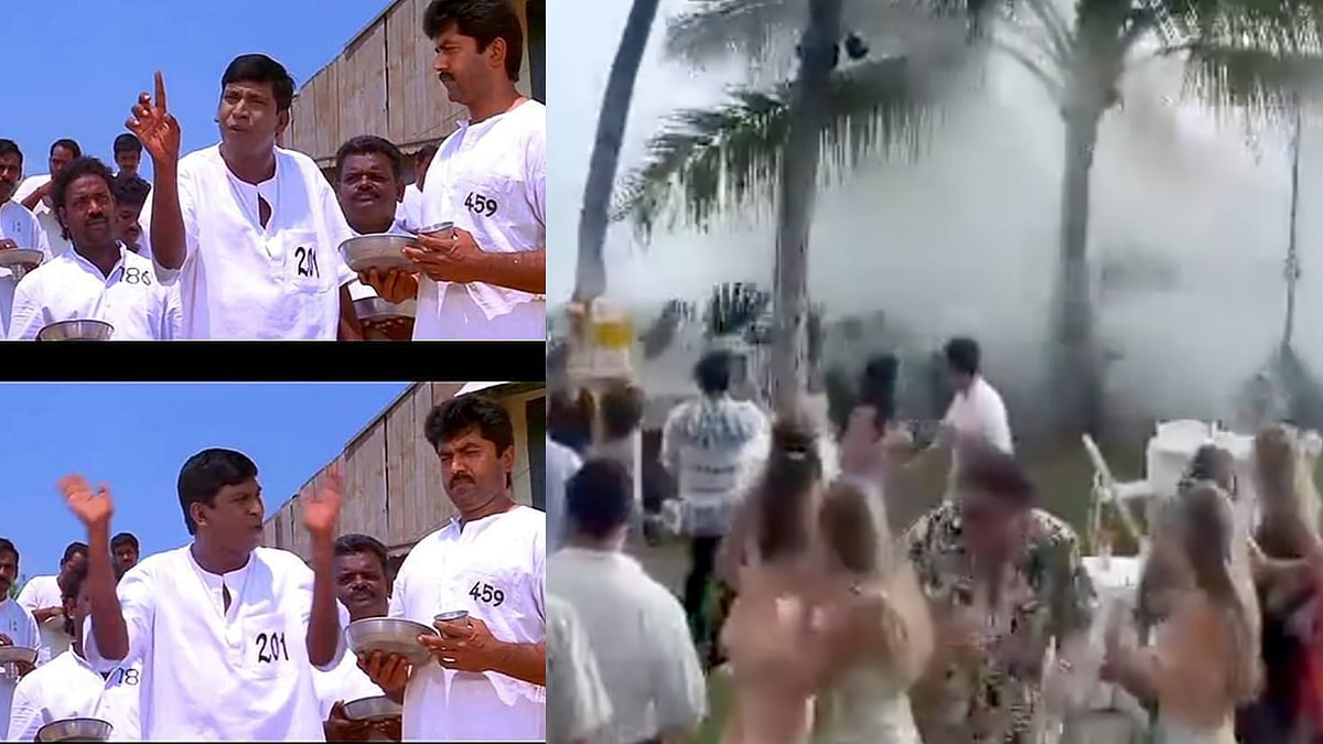 "ஒரே அலை தான்.. பார்ட்டி மொத்தமும் க்ளோஸ்.." - திருமணத்திற்கு விருந்தாளியாக வந்த பேரலை: வைரலாகும் வீடியோ!