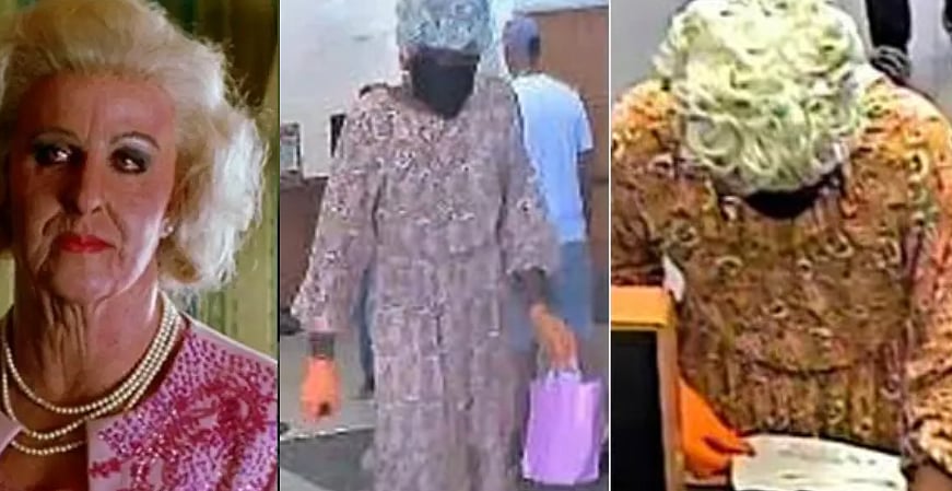 மூதாட்டி உடையில் வங்கியில் கைவரிசை காட்டிய நபர்.. தூம் 2 பட பாணியில் அமெரிக்காவில் நடந்த கொள்ளை சம்பவம்!